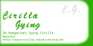cirilla gying business card